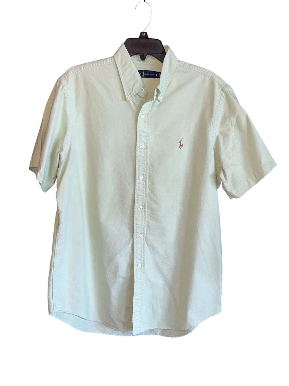 Polo Ralph Lauren Men's Classic Fit Short Sleeve Oxford Light Green Size Large